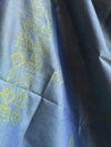 Handloom Embroidered Khadi Cotton Salwar Kameez Dupatta Set-Green & Blue