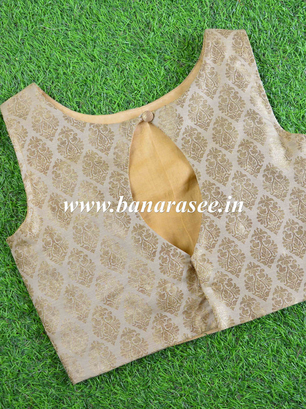 Banarasee Art Silk Fabric Blouse-Brown
