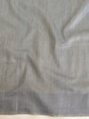 Bhagalpur Cotton Silk Ghichha Work Embroidered Saree-Grey