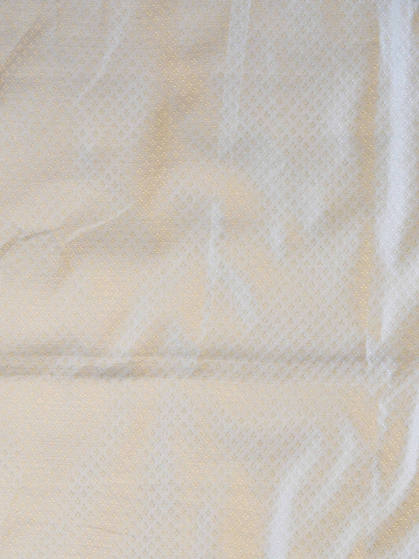 Banarasee Hand-Embroidery Chanderi Cotton Salwar Kameez Fabric With Art Silk Dupatta-Beige & Wine