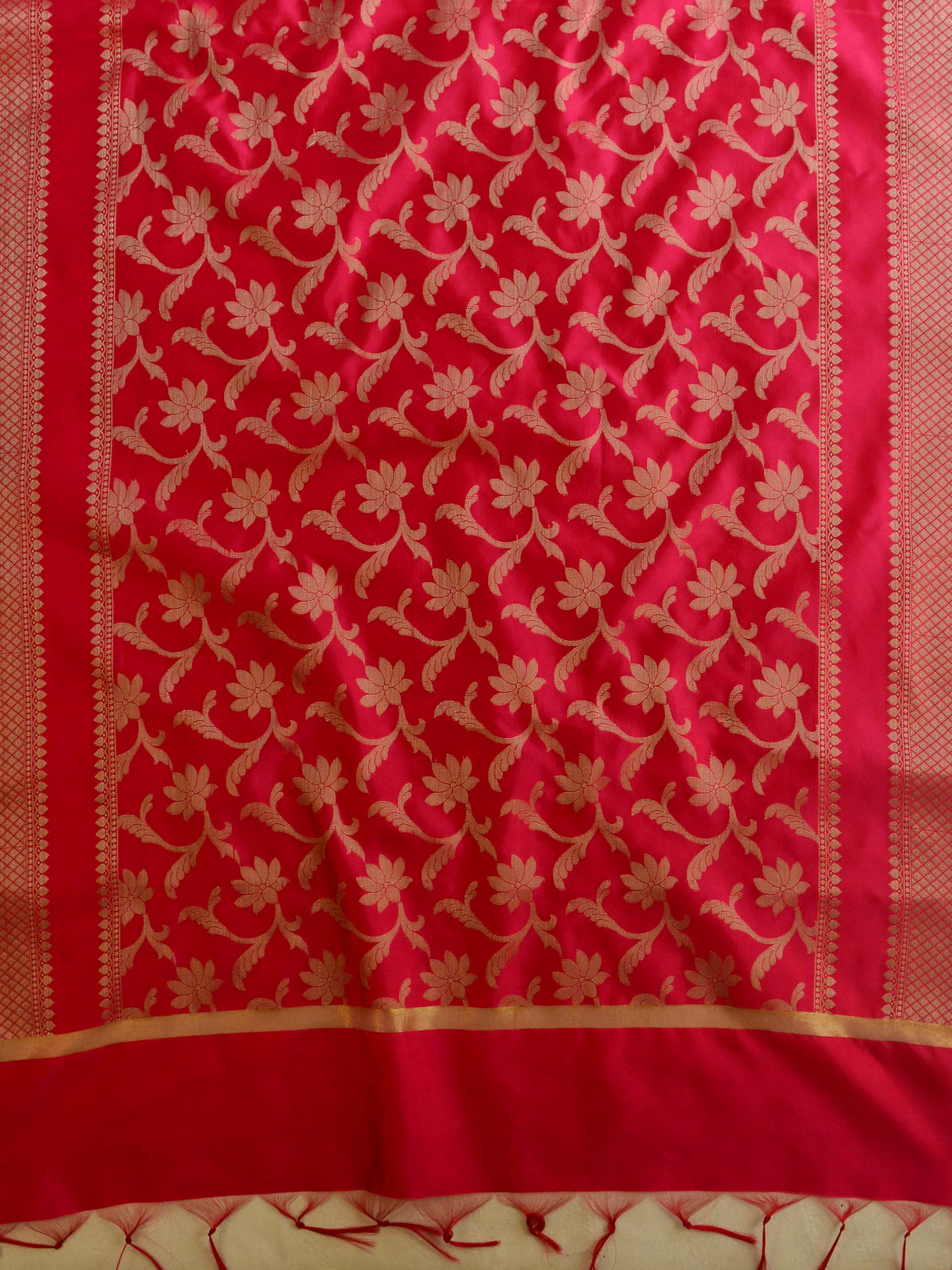 Banarasee Brocade Salwar Kameez Fabric With Art Silk Dupatta-Blue & Magenta