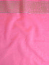 Banarasee Organza Mix Saree With Silver Zari-Neon Pink
