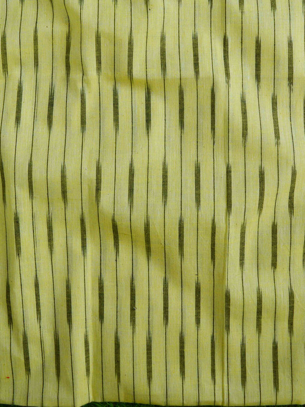 Bhagalpuri Ikkat Cotton Kameez With Dupatta & Bottom-Yellow