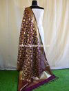 Banarasee Art Silk Dupatta Jaal Design-Wine