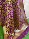 Banarasee Art Silk Dupatta Jaal Design-Wine