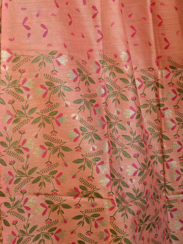 Handloom Block Printed Khadi Cotton Salwar Kameez Dupatta Set-Peach