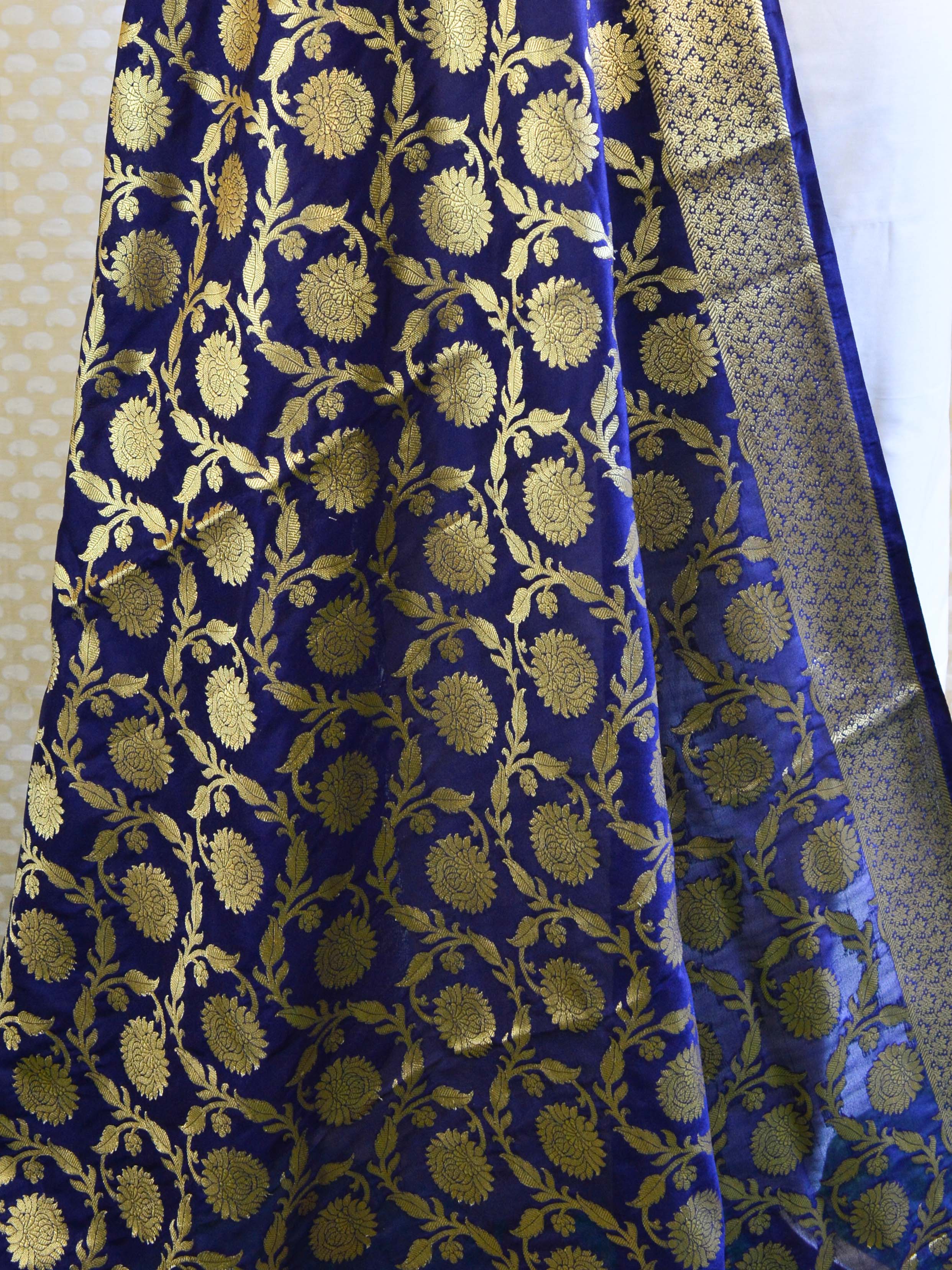 Banarasee Art Silk Dupatta Jaal Design-Blue