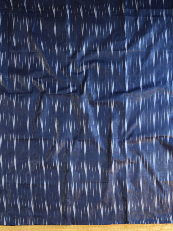 Bhagalpuri Pure Ikkat Kameez With Linen Cotton Shibori Dupatta-Blue