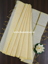 Banarasee Art Silk Checks Design Dupatta-Cream