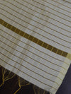 Banarasee Art Silk Checks Design Dupatta-Cream