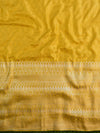 Banarasee Self-Weaving Semi Silk Salwar Kameez Set With Hand-Work Dupatta-Mustard Yellow