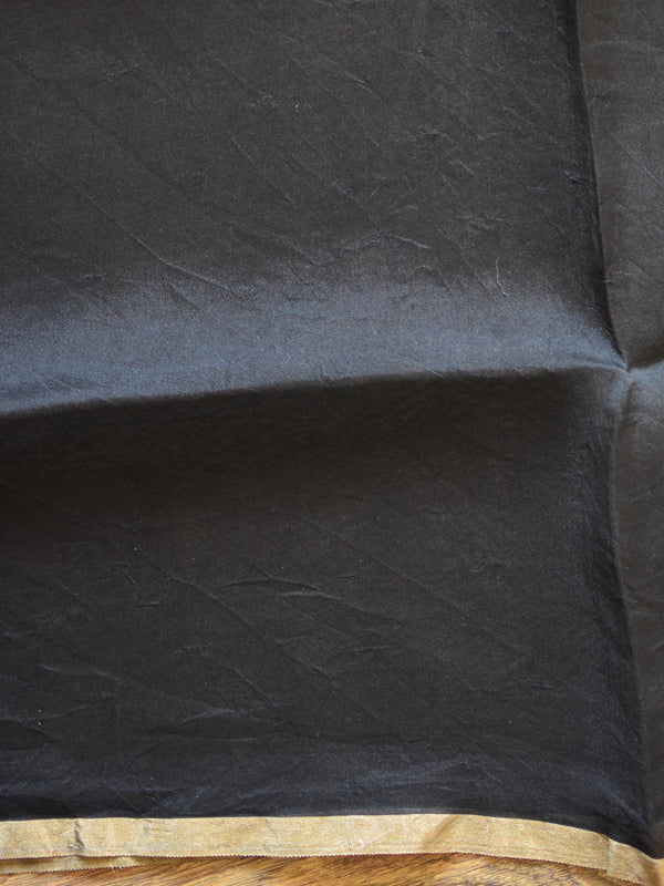 Banarasee Pure Organza Silk Saree With Embroidery-Black