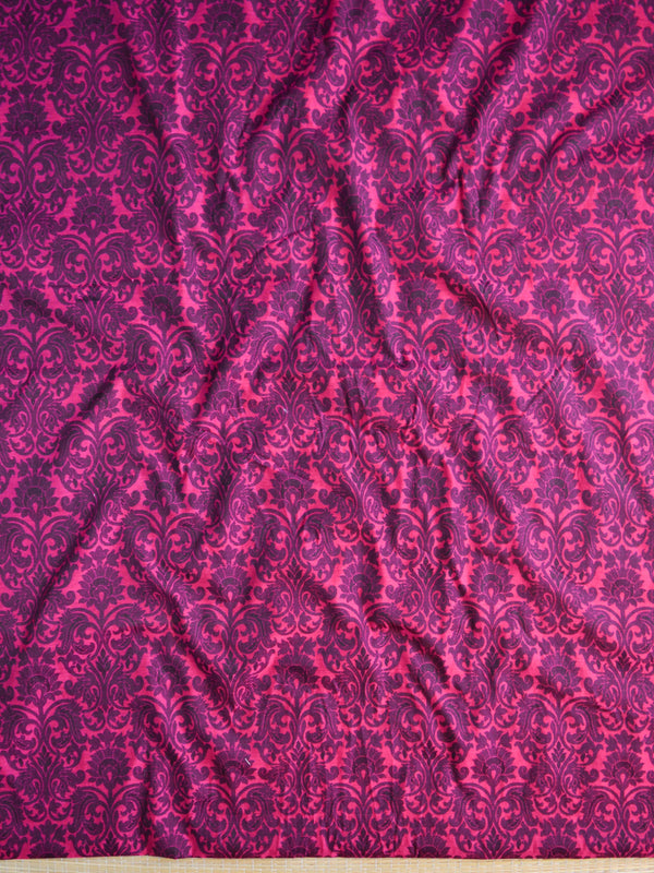 Banarasee Cotton Silk Salwar Kameez Ghichha Leaf Buti Fabric & Dupatta-Pink & Black