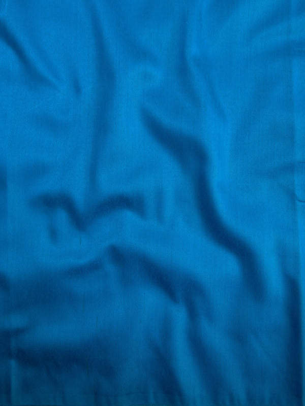 Banarasee Pure Handwoven Linen Salwar Kameez With Embroidered Design-Blue