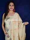 Handloom Block Printed Khadi Cotton Salwar Kameez Dupatta Set-Beige