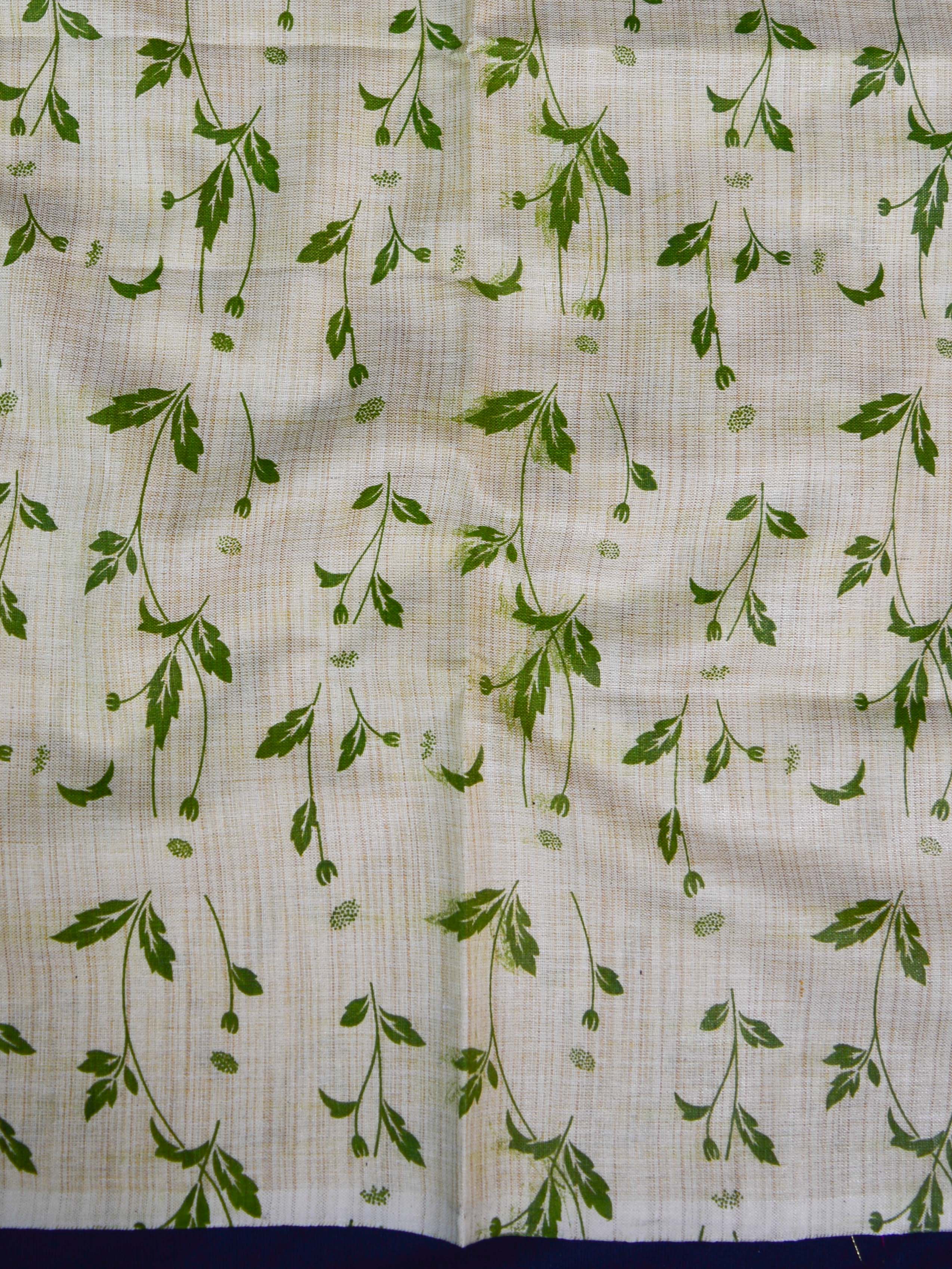 Handloom Block Printed Khadi Cotton Salwar Kameez Dupatta Set-Beige