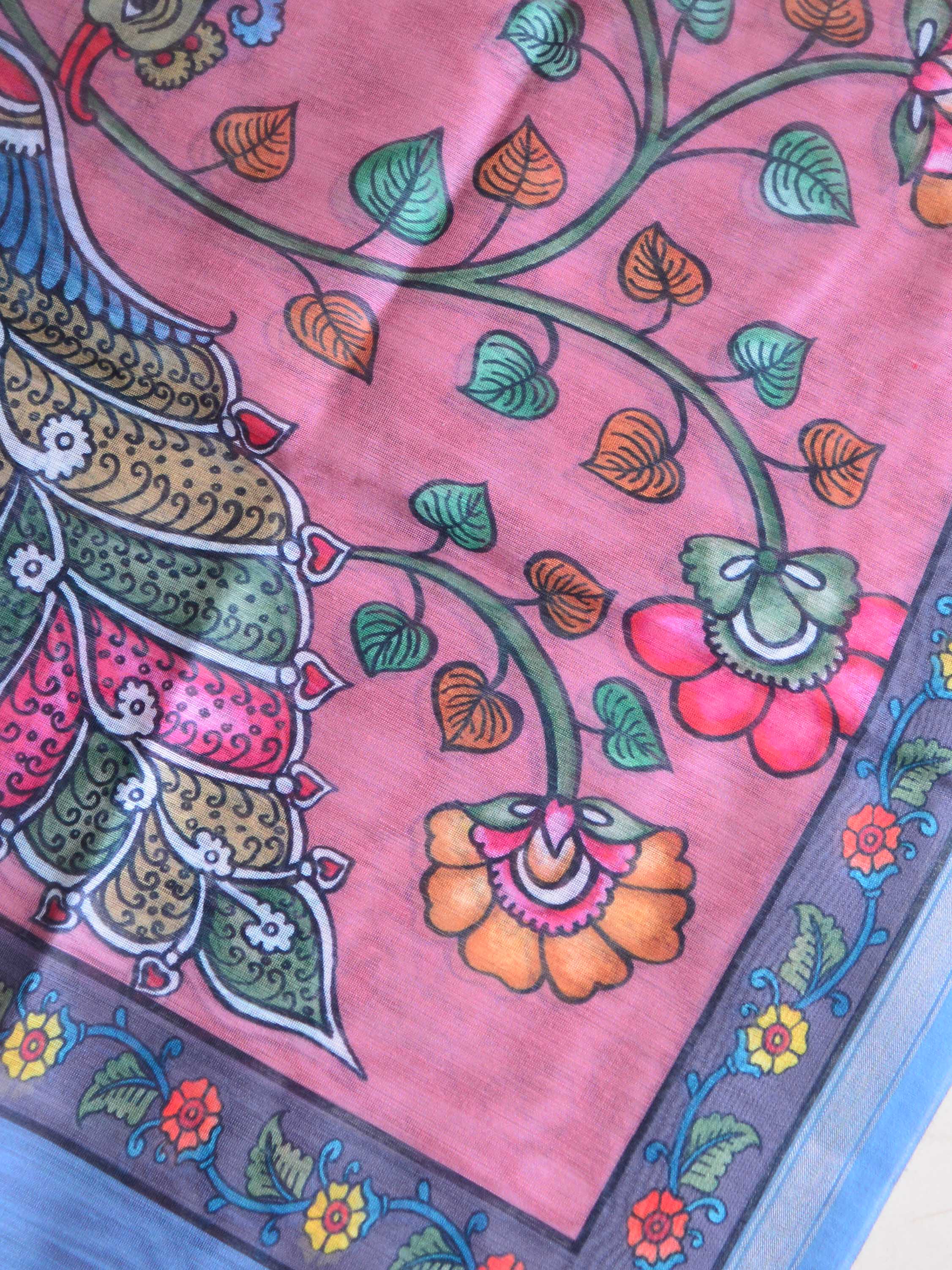 Banarasee Chanderi Silk Zari Buti Salwar Kameez Fabric With Digital Print Dupatta-Blush Pink