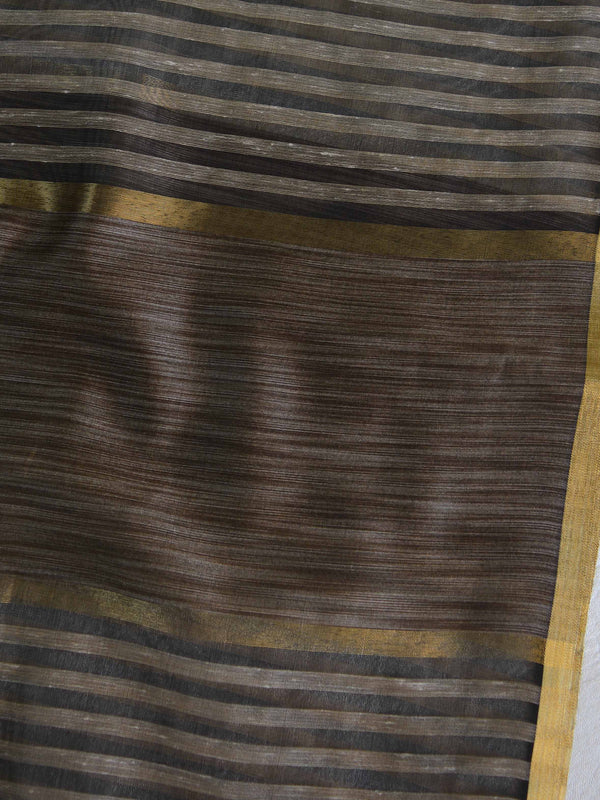 Banarasee Ghichha Embroidery Cotton Silk Salwar Kameez Fabric-Brown