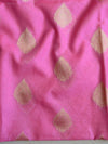 Banarasee Chanderi Cotton Salwar Kameez Fabric With Bandhej Dupatta-Pink