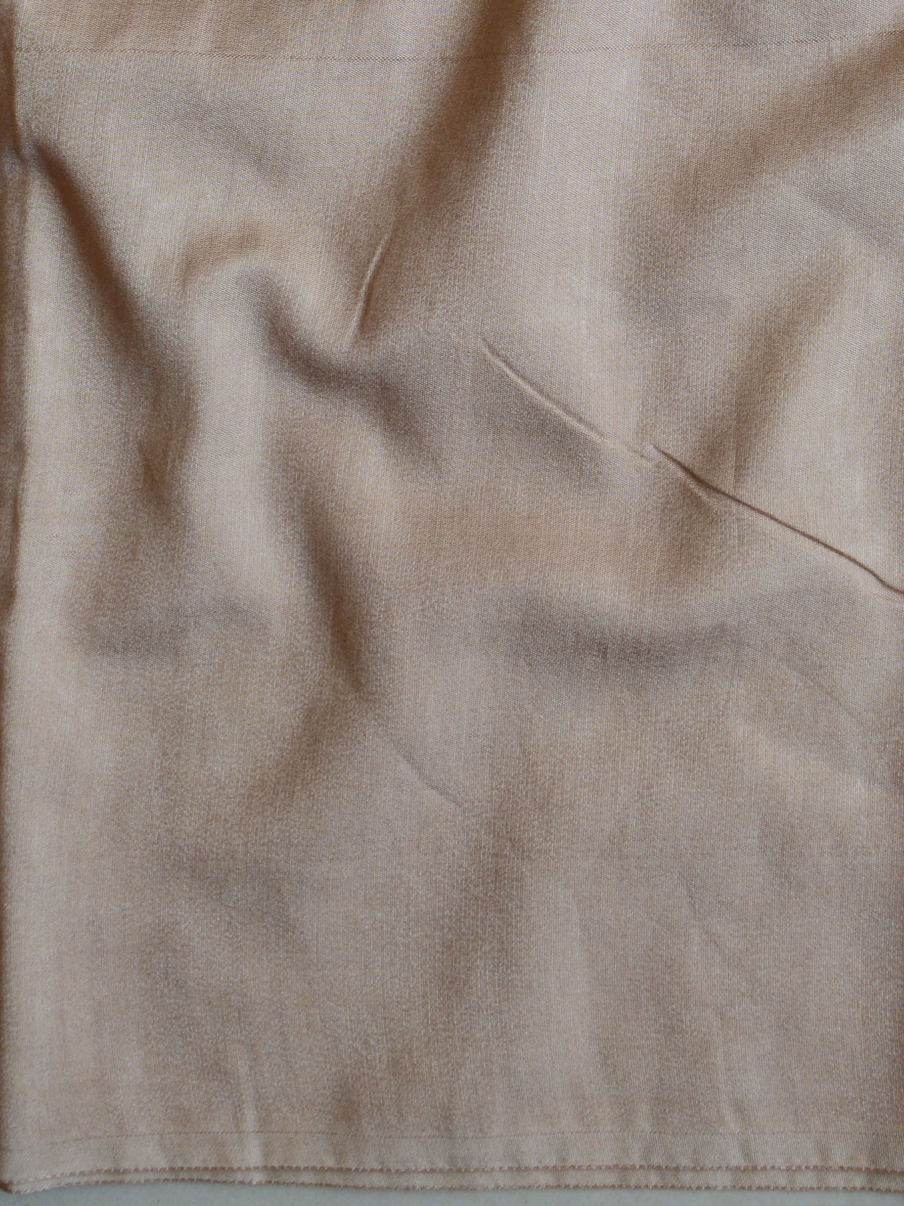 Banarasee Handloom Chanderi Silk Ombre Dyed Zari Work Salwar Kameez Dupatta Set-Fawn