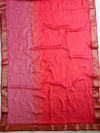 Banarasee Pure Chiffon Saree With Dual Color & Banarasee Border-Pink
