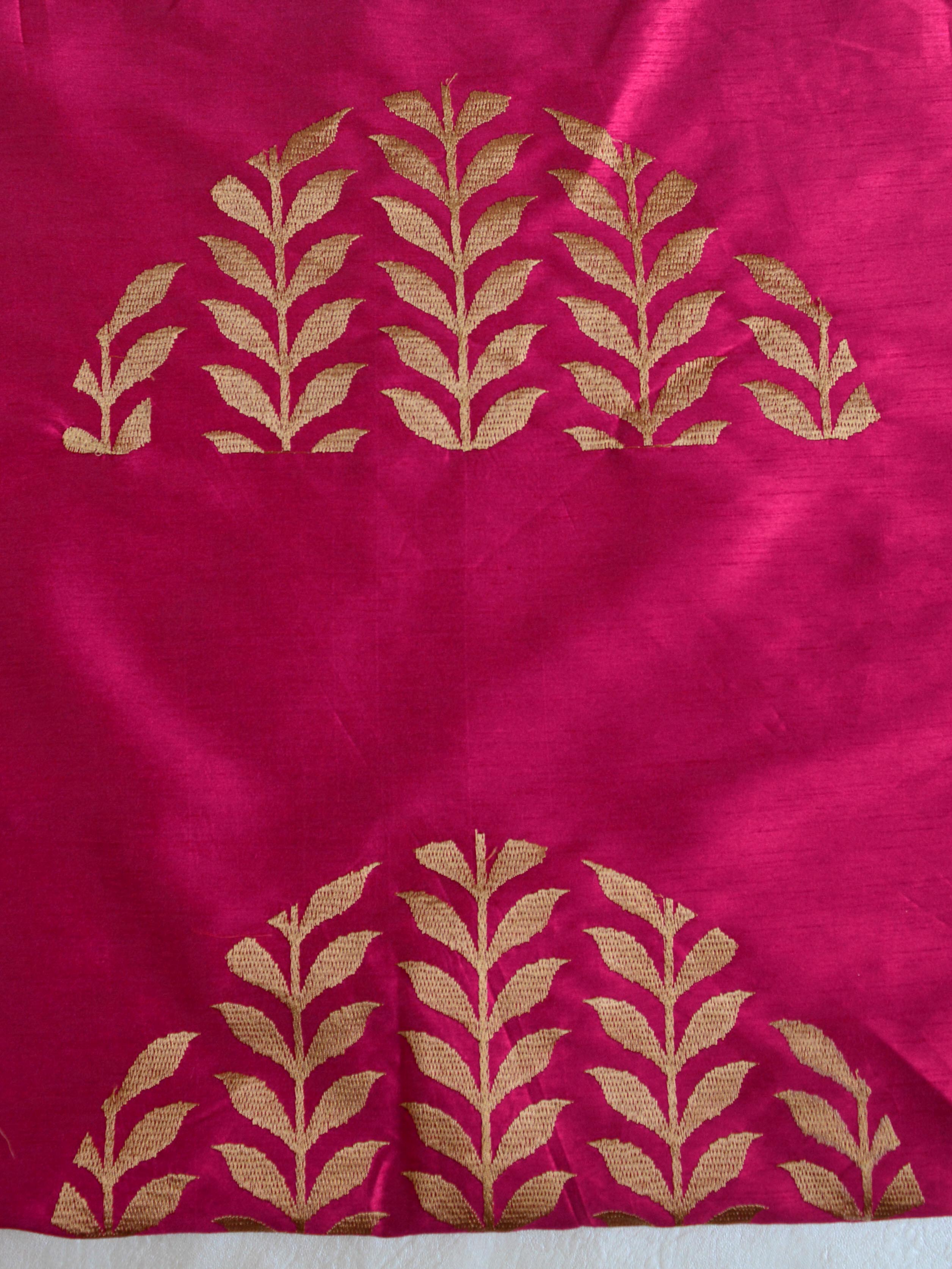 Banarasee Pure Chiffon Saree With Dual Color & Banarasee Border-Pink