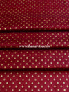 Banarasee Semi Katan Silk Buti Design Fabric-Maroon