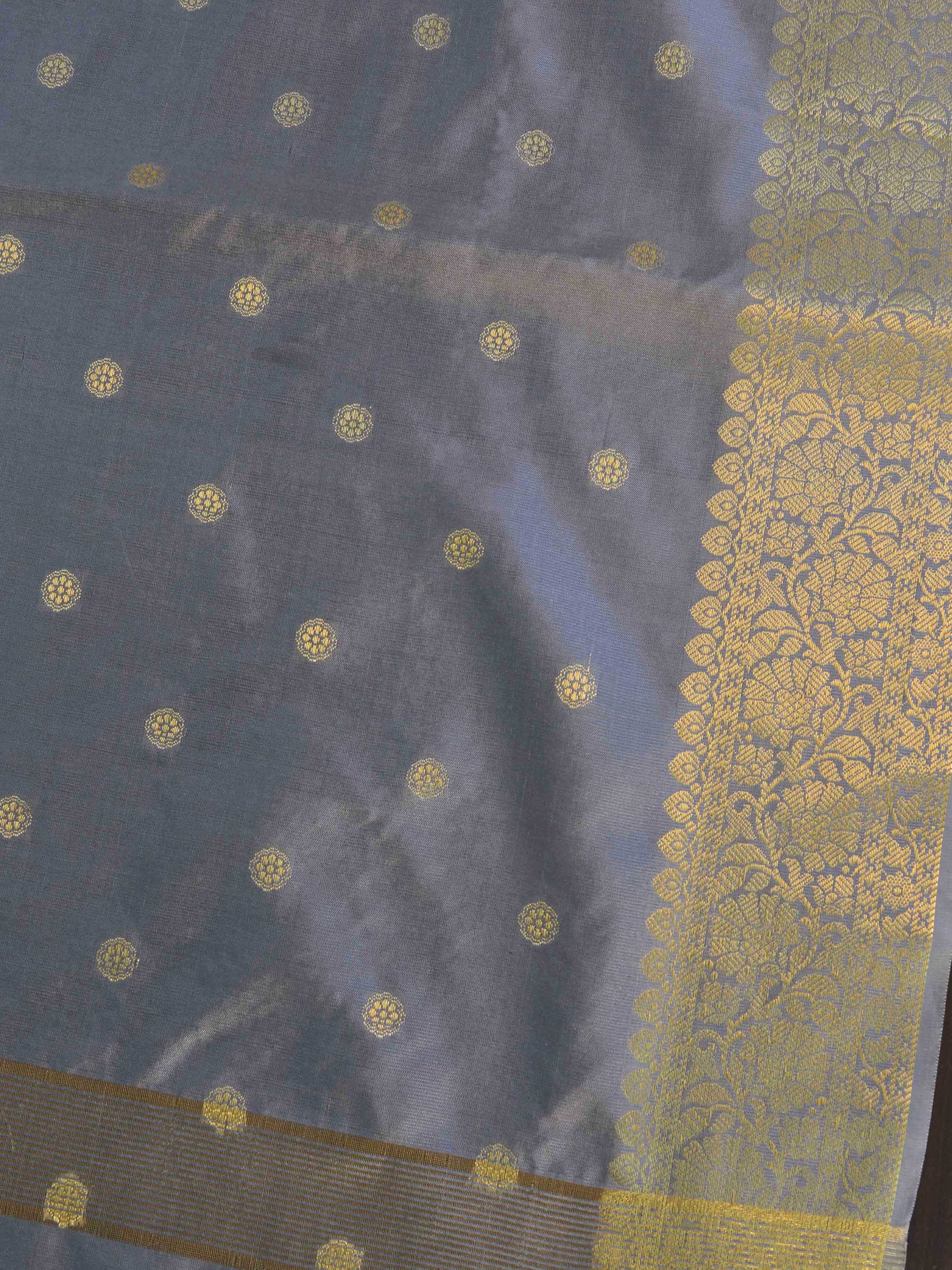 Banarasee Art Silk Buti Design Dupatta-Grey