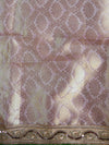Banarasee Stitched Organza Lehenga & Blouse Fabric With Semi Silk Dupatta-Pink & Green