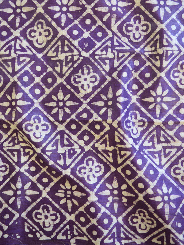 Pure Handloom Khadi Cotton Hand-Dyed Batik Pattern Salwar Kameez Dupatta Set-Pink & Purple