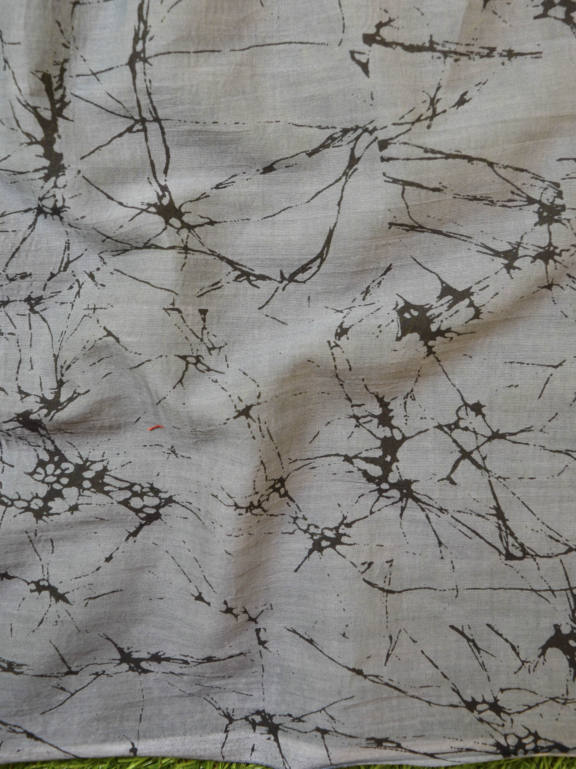 Handloom Mul Cotton Hand Print Saree-Yellow