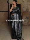 Banarasee Kubera Pattu Soft Silk Saree With Silver Zari Work-Black