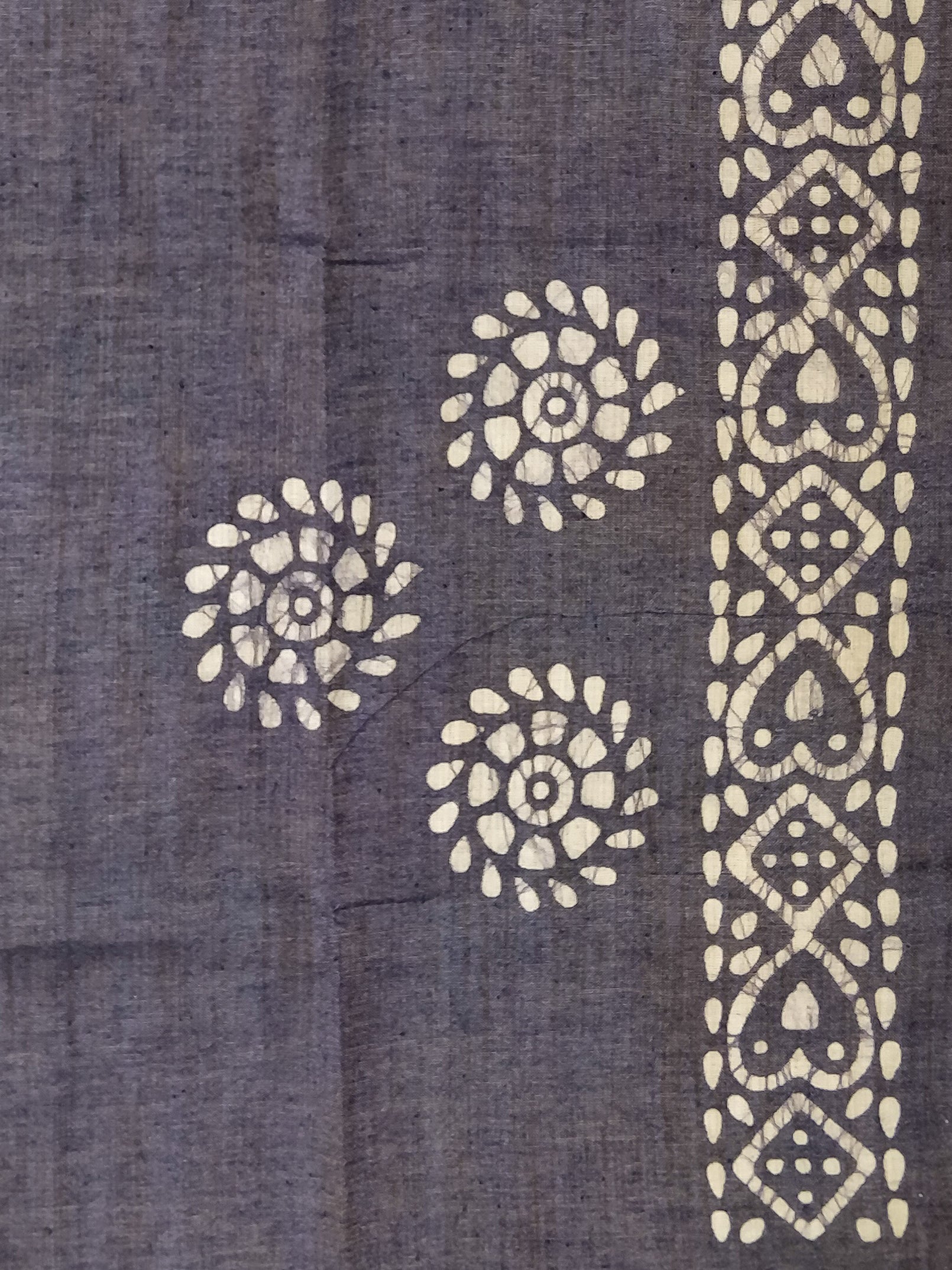 Pure Handloom Khadi Cotton Hand-Dyed Batik Pattern Salwar Kameez Dupatta Set-Yellow