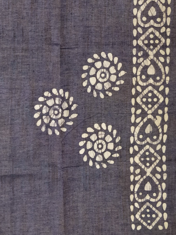 Pure Handloom Khadi Cotton Hand-Dyed Batik Pattern Salwar Kameez Dupatta Set-Yellow