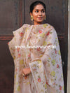 Banarasee Tissue Silk Salwar Kameez Fabric With Digital Print Duaptta-Beige