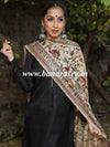 Banarasee Pure Desi Tussar Silk Block Print Dupatta-Beige