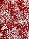 Handloom Mul Cotton Hand-block Print Saree-Red & White