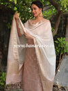 Banarasee Handloom Chanderi Silk Ombre Dyed Zari Work Salwar Kameez Dupatta Set-Fawn