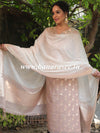 Banarasee Handloom Chanderi Silk Ombre Dyed Zari Work Salwar Kameez Dupatta Set-Fawn