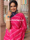 Handloom Mul Cotton Shibori Print Saree-Pink