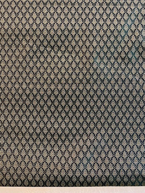 Banarasee Semi-Silk Salwar Kameez Fabric With Resham Design-Blue