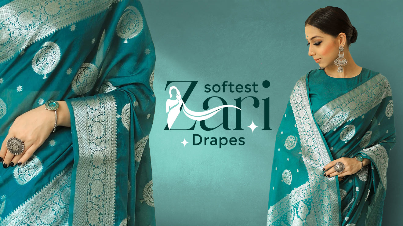 Softest Zari Drapes