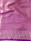 Banarasee Handwoven Tissue Silver Zari Saree-Magenta