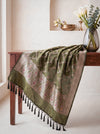 Banarasee Katan Silk Dupatta With Zari Woven Design-Sage Green