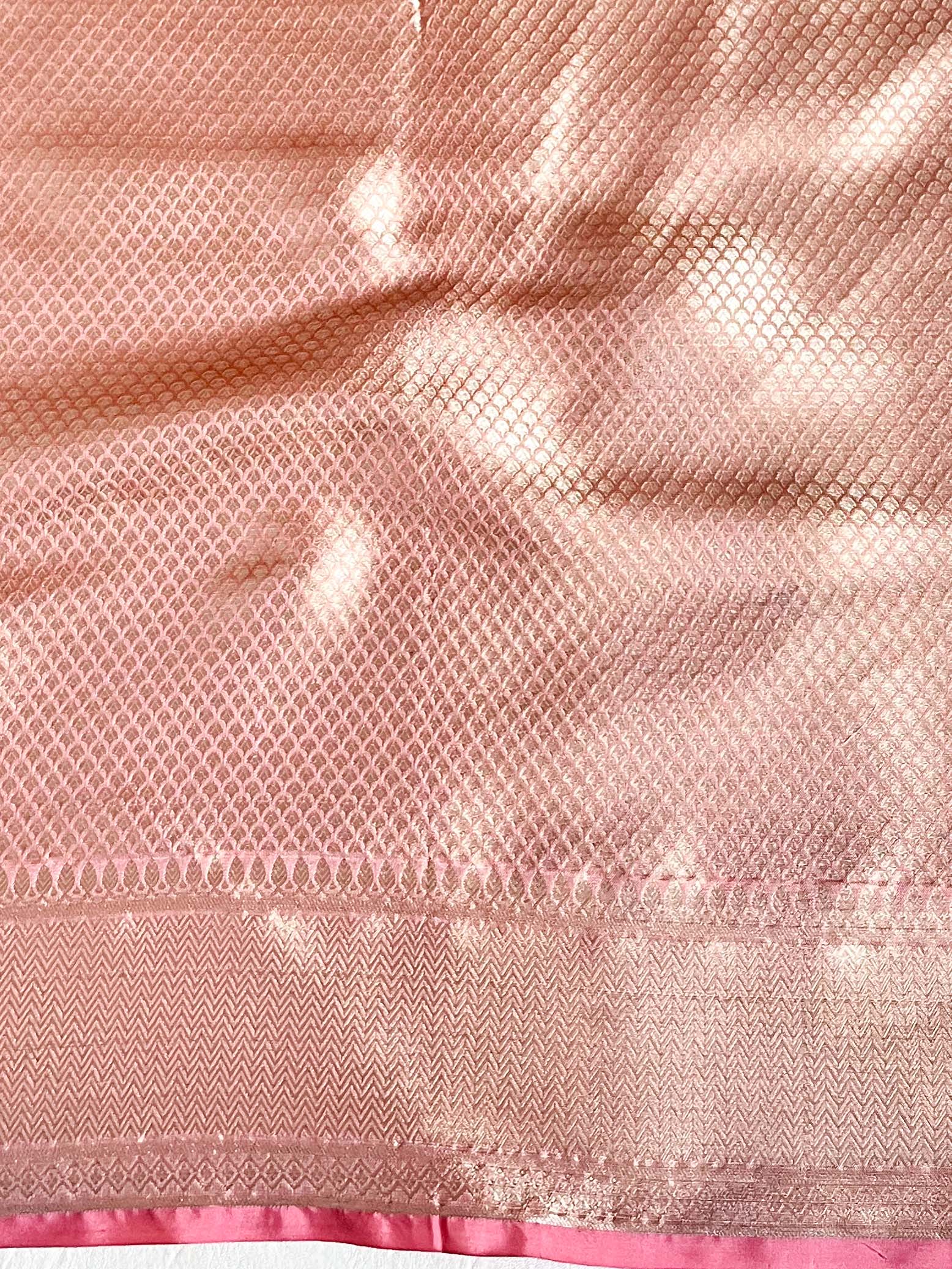 Banarasee Tissue Saree Buta Design With Zari Border-Grey