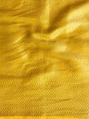 Banarasee Georgette Saree With Zari Work & Contrast Border-Blue & Yellow