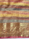 Banarasee Handwoven Crushed Tissue Saree-Multicolor