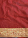 Banarasee Pure Chiffon Saree With Resham Zari Work-Maroon