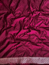 Banarasee Handwoven Semi Katan Saree With Zari Buta Design-Maroon