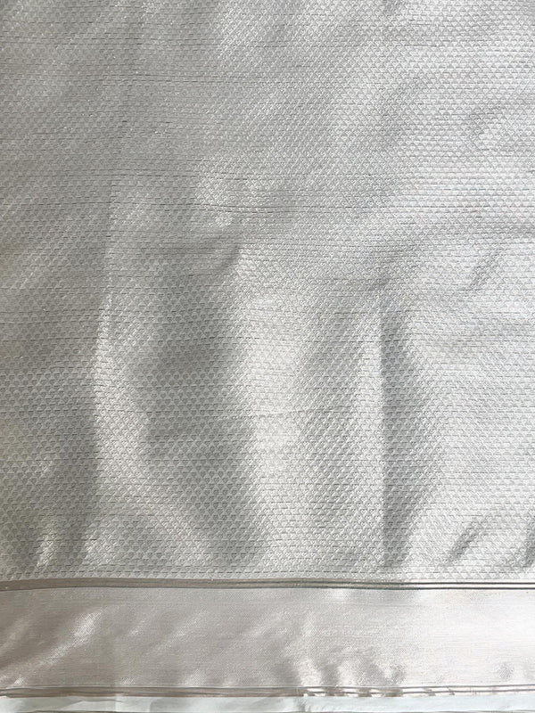 Banarasee Organza Saree With Zari Jaal Design-Grey